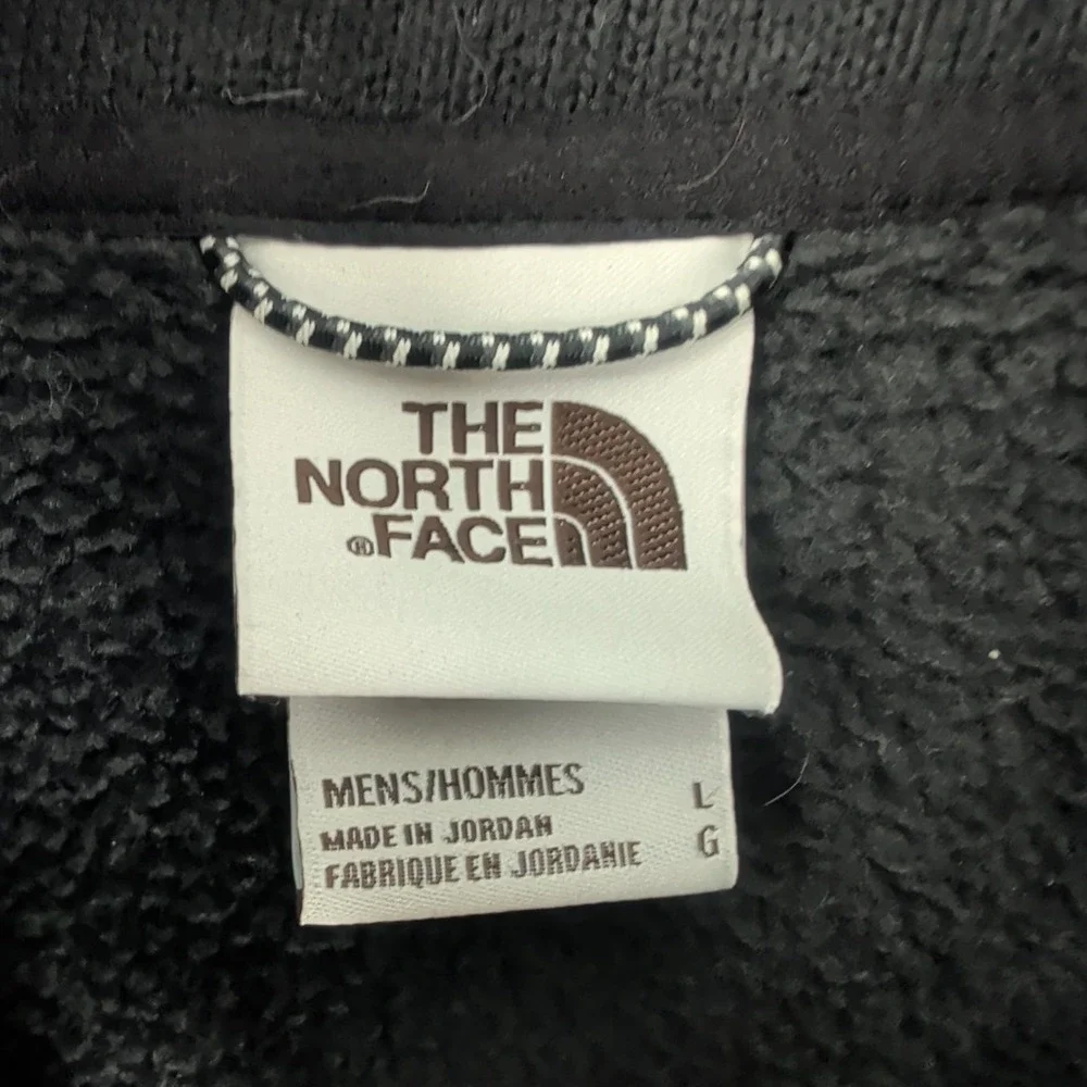 The North Face Zipped Pockets Outdoor Hiking Full Zip Fleece Jacket Black Size L